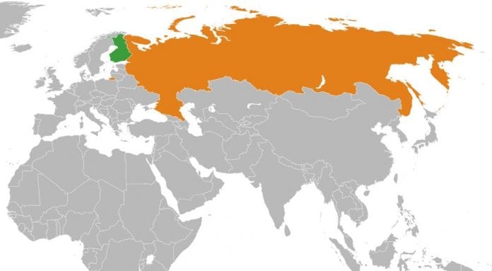 Rosja i Finlandia na mapie